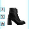 Rosalie Leather Ankle Boots - Black